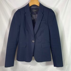 J.Crew navy pleated shoulder jacket style 82107